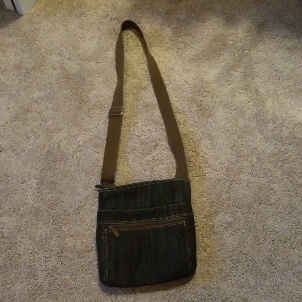 Denim crossbody purse